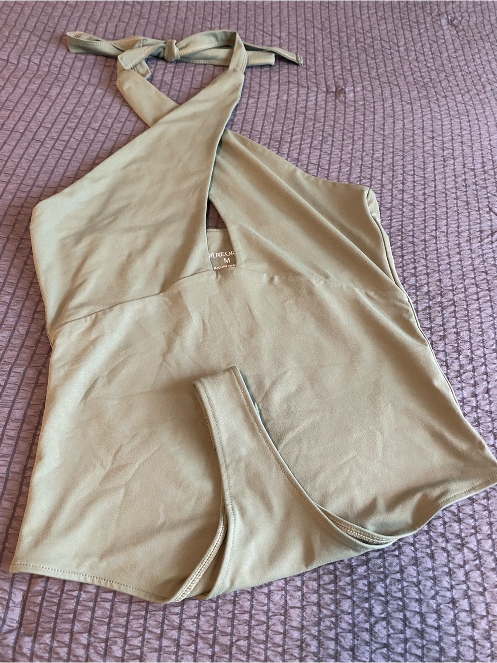 Halter Bodysuit in Sage Green